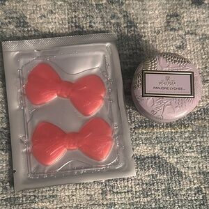 FREE WITH $10 or more Bundle Voluspa Panjore Lychee Tin with Pink Bow Mask